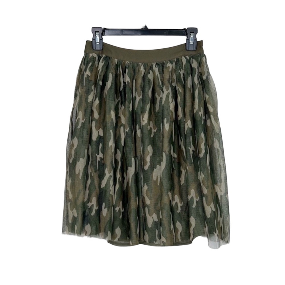 ENGLISH FACTORY Gorpcore Alternative Camo Camouflage Mesh Skirt size Small